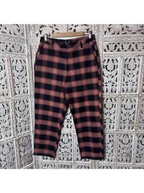 Volcom Plaid Pants Mens/Unisex 30 x 26 Loose Tapered Baggy Skate Punk Orange